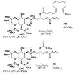 chemical structures of PIP3/AM-DOG and PIP3/AM-SAG